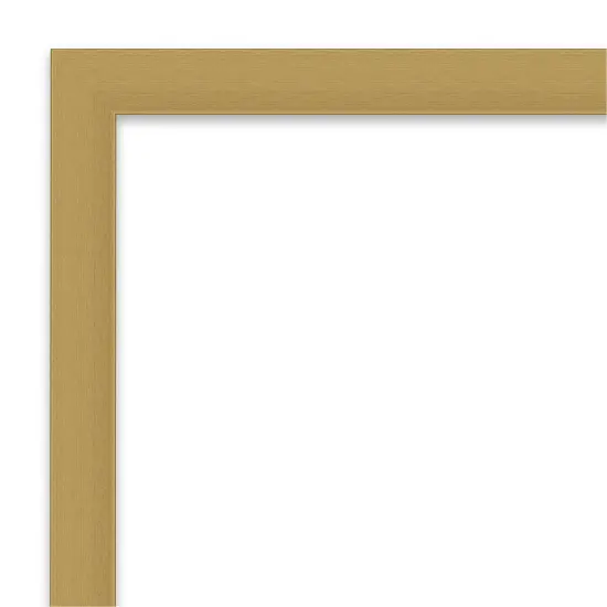 Amanti Art Non-Beveled Wall Mirror, Grace Brushed Gold Narrow Frame {9}