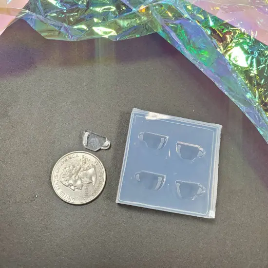 Coffee Mug Stud Earring Silicone Mold(A7) {5}