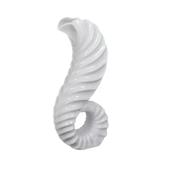 Tall Floor Vase for Home Decor, White Horn Floor Vase, 32-Inch-High Unique Decorative Vase Flower Holder, a great addition to your home Interior Decoration {1}