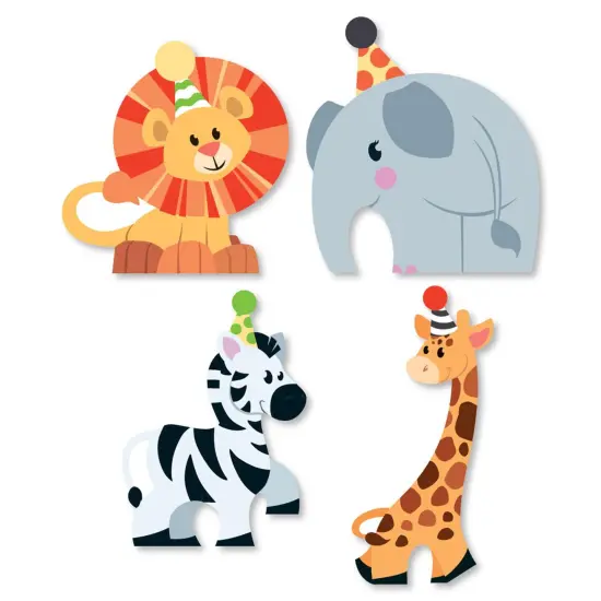 Big Dot of Happiness Jungle Party Animals - DIY Shaped Safari Zoo Animal Birthday Party or Baby Shower Cut-Outs - 24 Count {1}