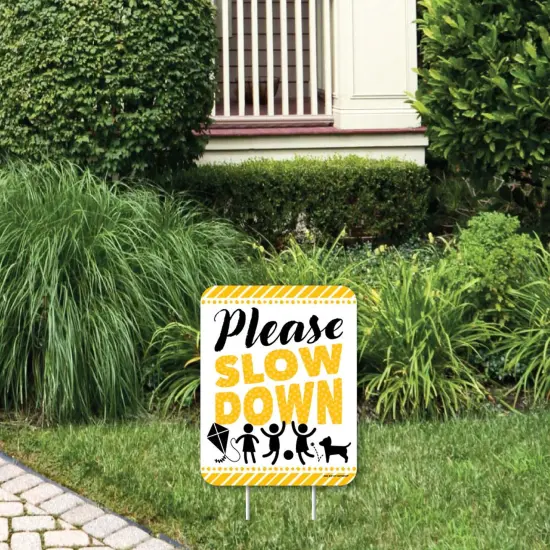 Big Dot of Happiness Please Slow Down - Outdoor Lawn Sign - Kids at Play Neighborhood Yard Sign - 1 Piece {1}