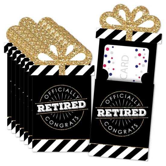 Big Dot of Happiness Happy Retirement - Retirement Party Money and Gift Card Sleeves - Nifty Gifty Card Holders - Set of 8 {1}