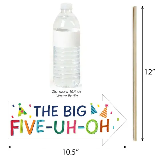 Big Dot of Happiness Funny 50th Birthday - Cheerful Happy Birthday - Colorful Fiftieth Birthday Party Photo Booth Props Kit - 10 Piece {4}
