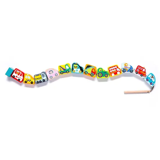 Wise Elk/Cubika Wooden Lacing Toy - Flying Cars {2}