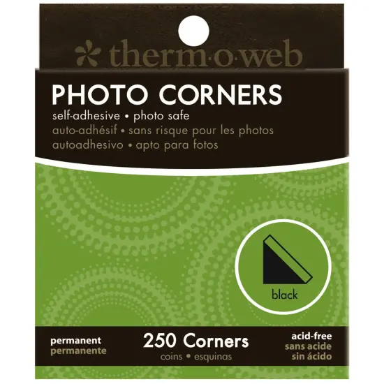 iCraft Photo Corners Boxed 250/Pkg-Black {1}