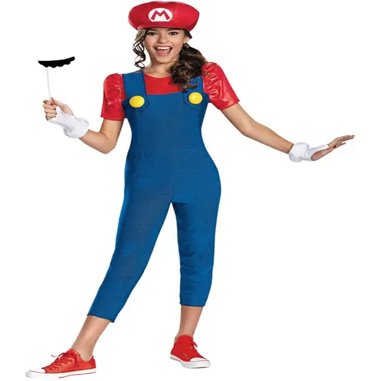 Super Mario Brothers Mario Tween Girl's Costume {1}