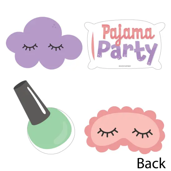 Big Dot of Happiness Pajama Slumber Party - Pillow, Mask, Cloud, & Nail Polish Bottle Decorations DIY Girls Sleepover Birthday Party Essentials 20 Ct {4}