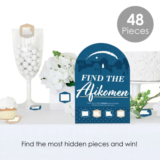 Big Dot of Happiness Happy Passover - Pesach Jewish Holiday Party Scavenger Hunt - 1 Stand and 48 Game Pieces - Hide and Find Game {3}