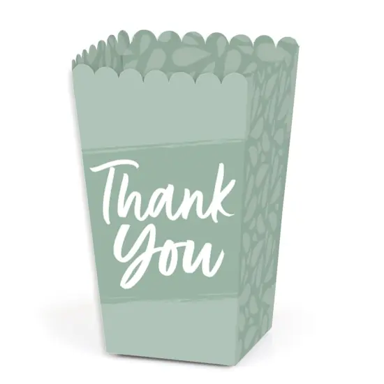 Big Dot of Happiness Sage Green Elegantly Simple - Guest Party Favor Popcorn Treat Boxes - Set of 12 {1}