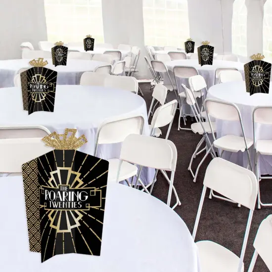 Big Dot of Happiness Roaring 20's - Table Decorations - 1920s Art Deco Jazz Party Fold and Flare Centerpieces - 10 Count {6}
