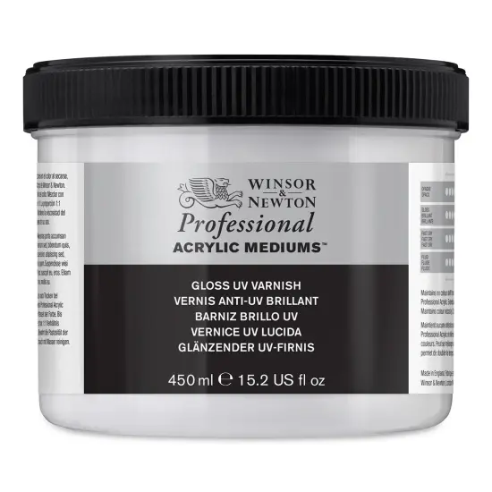 Winsor & Newton Artists' Acrylic UV Varnish - Gloss, 450 ml jar {1}
