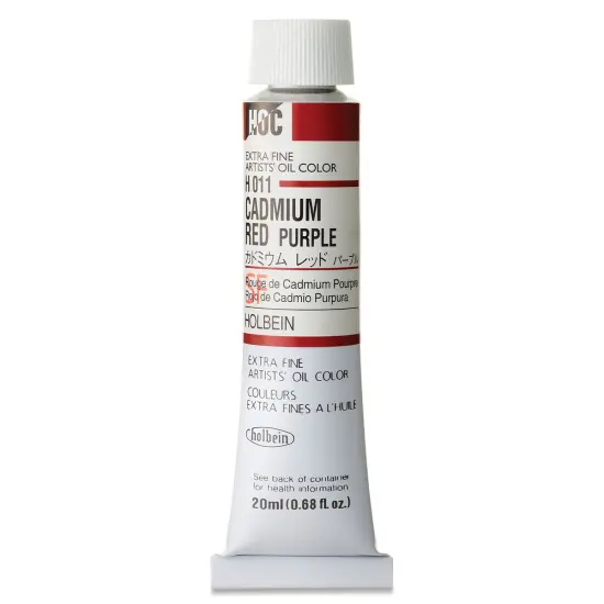 Holbein Artists' Oil Color - Cadmium Red Purple, 20 ml tube {1}