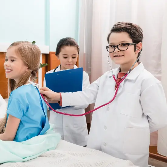 Pink Doctor's Stethoscope Toy - Doctor Or Nurse Pretend Play Costume Accessories and Prop Toys for Kids - 1 Piece {3}