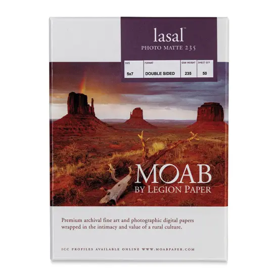 Legion Moab Lasal Photo Paper - Matte, 5" x 7", Pkg of 50 {1}