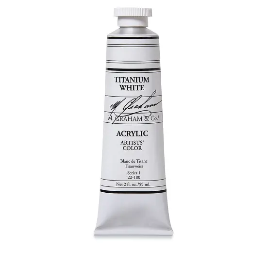 M. Graham Artists' Acrylics - Titanium White, 2 oz tube {2}