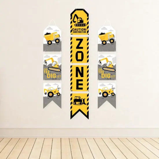 Big Dot of Happiness Dig It - Construction Party Zone - Hanging Vertical Paper Door Banners - Baby Shower Birthday Party Wall Kit - Indoor Door Decor {4}