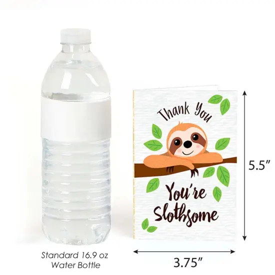 Big Dot of Happiness Let's Hang - Sloth - Baby Shower or Birthday Party Thank You Cards (8 count) {4}