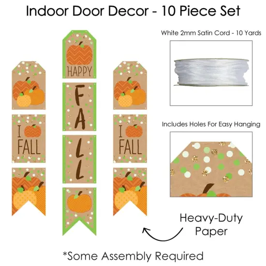 Big Dot of Happiness Pumpkin Patch - Hanging Vertical Paper Door Banners - Fall Halloween Thanksgiving Party Wall Decoration Kit - Indoor Door Decor {6}