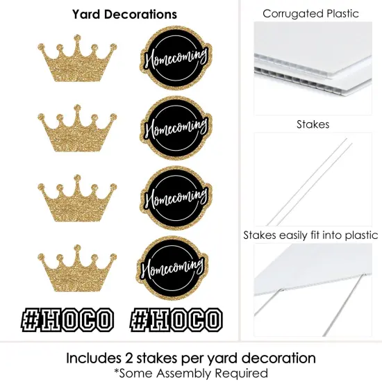 Big Dot of Happiness Hoco Dance - Crown Lawn Decorations - Outdoor Homecoming Yard Decorations - 10 Piece {7}