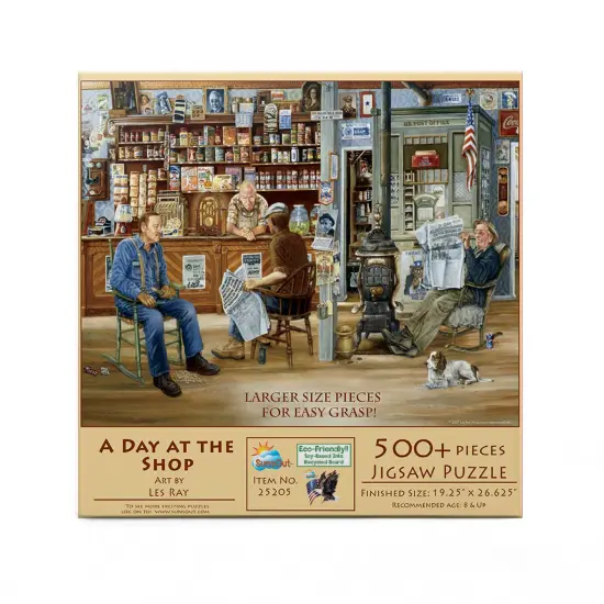 Sunsout A Day at the Shop 500 pc Large Pieces Jigsaw Puzzle 25205 {4}