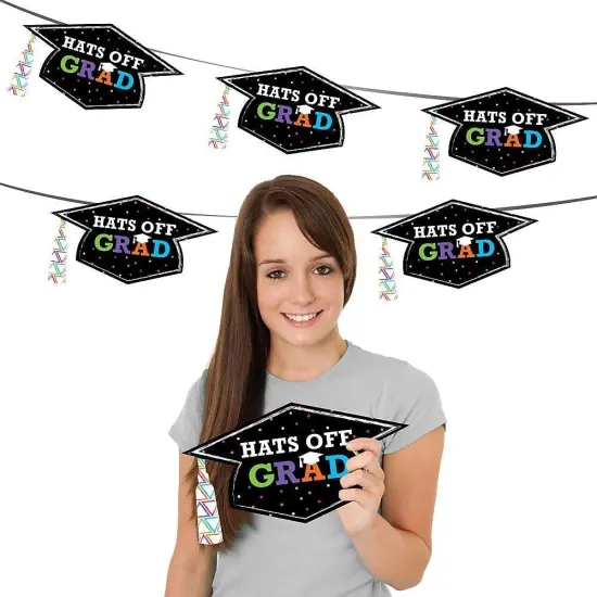 Big Dot of Happiness Hats Off Grad - Graduation Hat Decorations DIY Graduation Large Party Essentials - 20 Count {3}