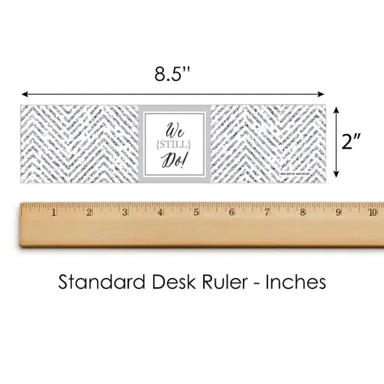 Big Dot of Happiness We Still Do - Wedding Anniversary - Anniversary Party Water Bottle Sticker Labels - Set of 20 {6}