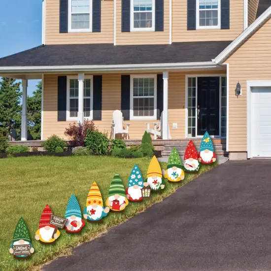 Big Dot of Happiness Garden Gnomes - Lawn Decorations - Outdoor Forest Gnome Party Yard Decorations - 10 Piece {4}