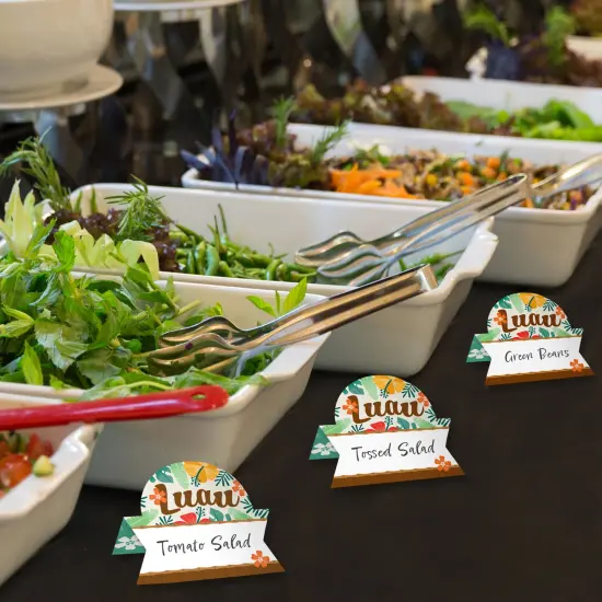 Big Dot of Happiness Tropical Luau - Hawaiian Beach Party Tent Buffet Card - Table Setting Name Place Cards - Set of 24 {4}