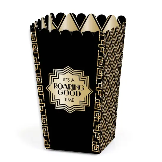 Big Dot of Happiness Roaring 20's - 1920s Art Deco Jazz Party Favor Popcorn Treat Boxes - Set of 12 {1}