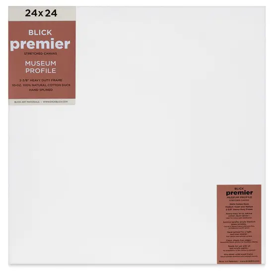 Blick Premier Stretched Cotton Canvas - Museum Profile, Splined, 24" x 24" {1}
