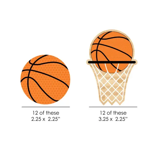 Big Dot of Happiness Nothin' but Net - Basketball Paper Straw Decor - Baby Shower or Birthday Party Decorative Straws - Set of 24 {3}