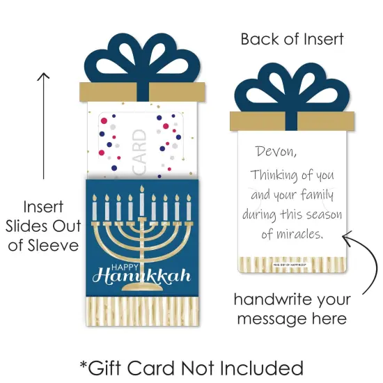 Big Dot of Happiness Happy Hanukkah - Chanukah Holiday Party Money and Gift Card Sleeves - Nifty Gifty Card Holders - Set of 8 {7}