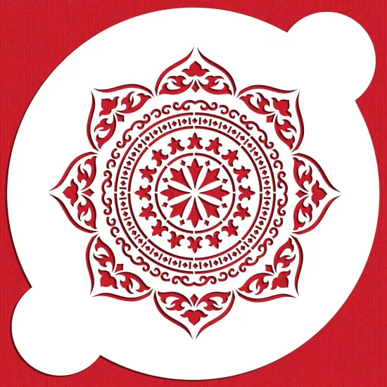 Moroccan Medallion Cake Stencil | C713 by Designer Stencils | Cake Decorating Tools | Baking Stencils for Royal Icing, Airbrush, Dusting Powder | Reusable Plastic Food Grade Stencil for Cakes | Easy to Use & Clean Cake Stencil {5}