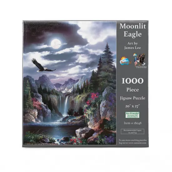 Sunsout Moonlit Eagle 1000 pc Jigsaw Puzzle 18048 {4}