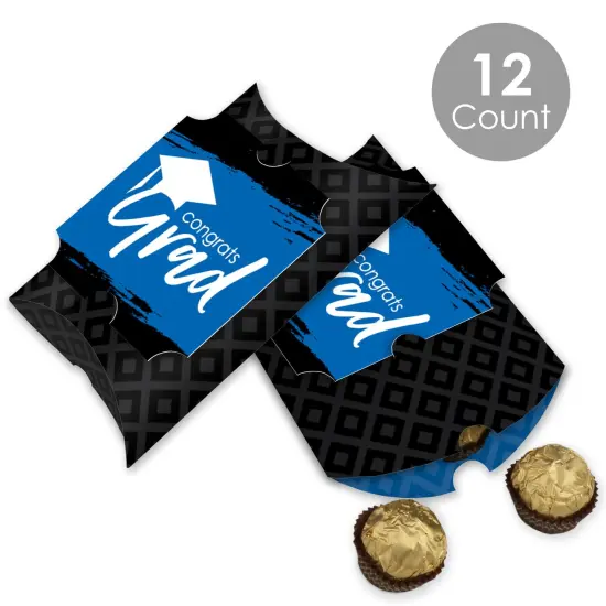 Big Dot of Happiness Blue Grad - Best is Yet to Come - Favor Gift Boxes - Royal Blue Graduation Party Large Pillow Boxes - Set of 12 {3}