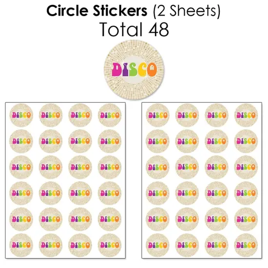 Big Dot of Happiness 70's Disco - 1970s Disco Fever Party Candy Favor Sticker Kit - 304 Pieces {7}