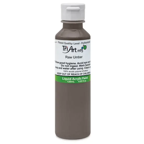 Tri-Art Liquid Artist Acrylics - Raw Umber, 120 ml bottle {1}