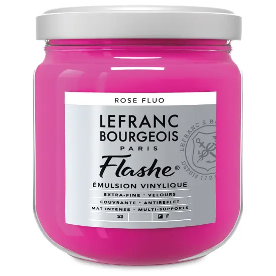 Lefranc & Bourgeois Flashe Vinyl Paint - Fluorescent Pink, 400 ml jar {2}