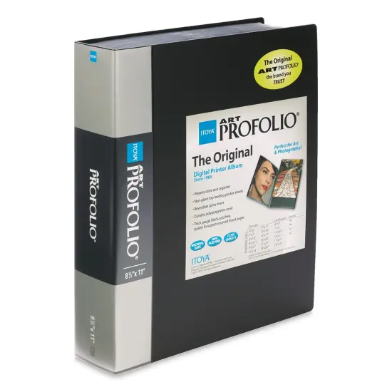 Itoya I-Series Art Profolio - 8 1/2" x 11", Black, Portrait, 90 Pages {1}