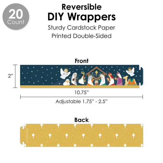 Big Dot of Happiness Holy Nativity - Manger Scene Religious Christmas Favors and Cupcake Kit - Fabulous Favor Party Pack - 100 Pieces {4}