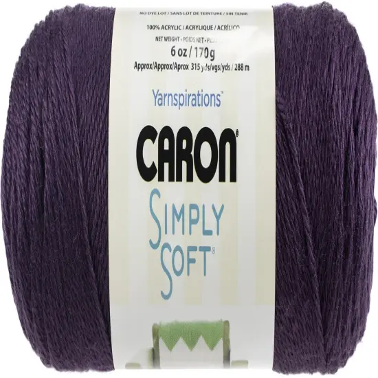 Multipack of 12 - Caron Simply Soft Solids Yarn-Plum Perfect {3}