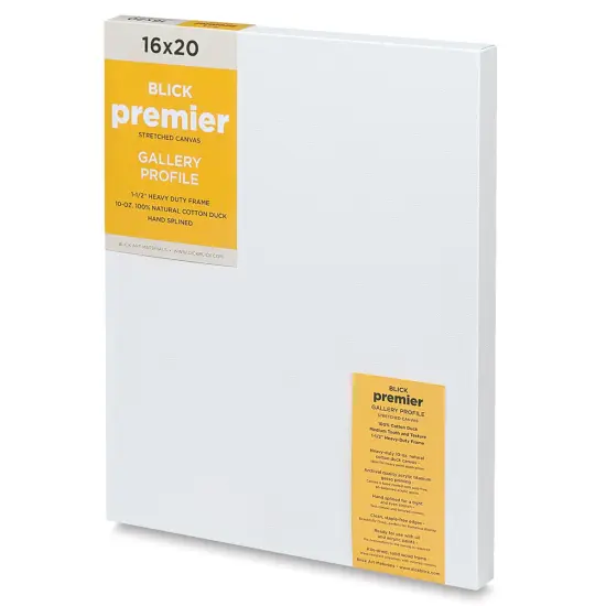 Blick Premier Stretched Cotton Canvas - Gallery Profile, Splined, 16" x 20" {1}