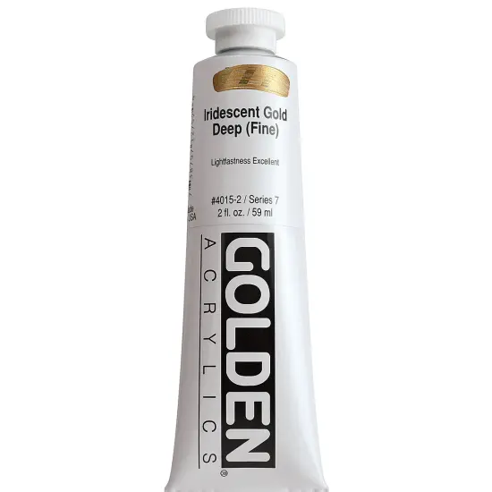 Golden Heavy Body Artist Acrylics - Iridescent Gold Deep (Fine), 2 oz Tube {2}