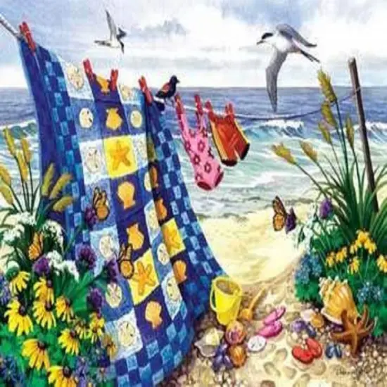 Sunsout Seaside Summer 500 pc Large Pieces Jigsaw Puzzle 62956 {1}