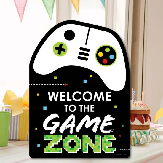 Big Dot of Happiness Game Zone - Party Decorations - Pixel Video Game Party or Birthday Party Welcome Yard Sign {7}