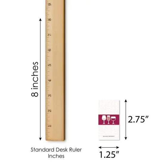 Big Dot of Happiness But First, Wine - Mini Candy Bar Wrapper Stickers - Wine Tasting Party Small Favors - 40 Count {6}