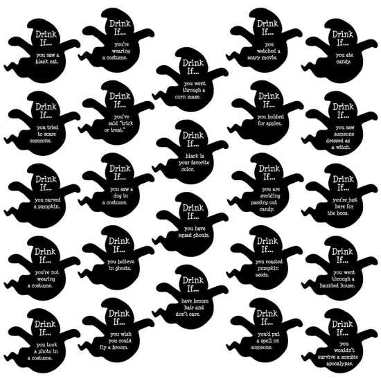 Big Dot of Happiness Drink If Game - Spooky Ghost - Halloween Party Game - 24 Count {3}
