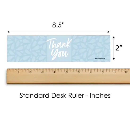 Big Dot of Happiness Dusty Blue Elegantly Simple - Guest Party Favors Water Bottle Sticker Labels - Set of 20 {6}