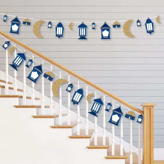 Big Dot of Happiness Ramadan - Eid Mubarak DIY Decorations - Clothespin Garland Banner - 44 Pieces {3}