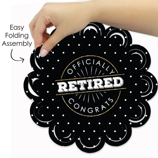 Big Dot of Happiness Happy Retirement - Retirement Party Round Table Decorations - Paper Chargers - Place Setting For 12 {6}